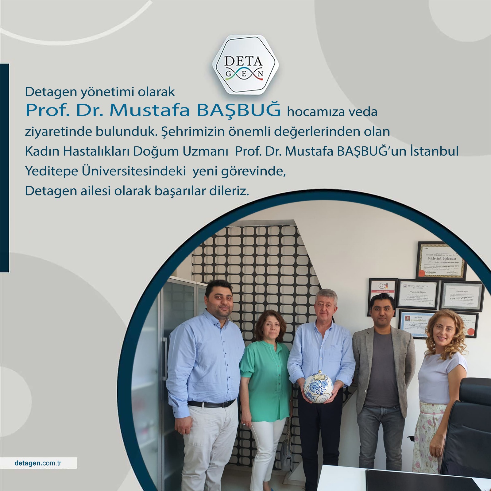 Prof. Dr. Mustafa Başbuğ hocamıza veda ziyaretinde bulunduk.